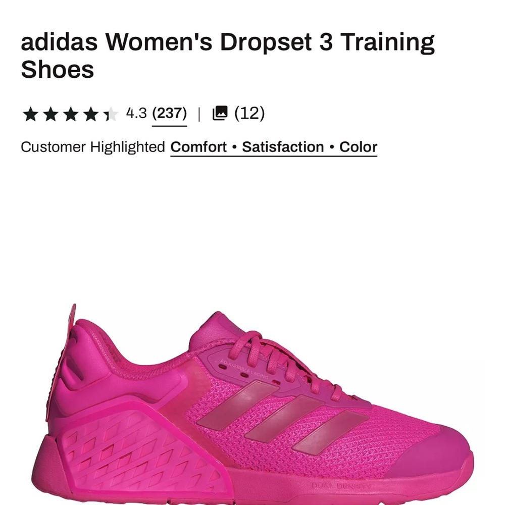 adidas Women's Dropset 3 Training Shoes - Pink
